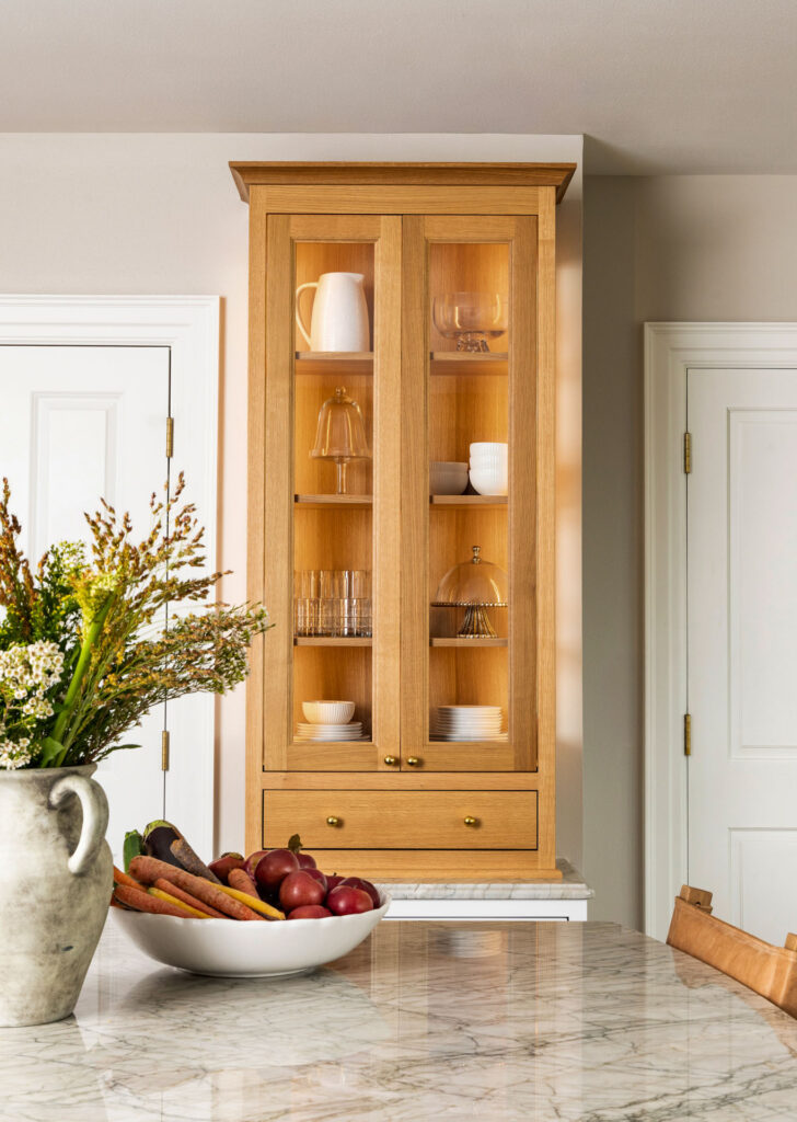 Oak Creek Oak Display Cabinet Oakwood Farms Remodel and Design by Refined & Co.